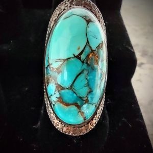 Sterling silver turquoise ring sz 7.5.